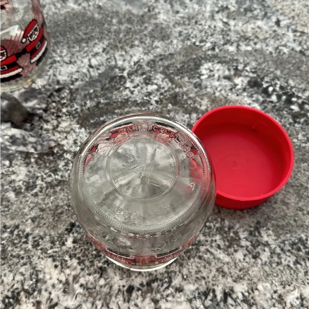 Vintage Carlton Glass Santa jar